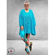 AKH Trui  Oversize A-Lijn Aqua 